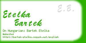 etelka bartek business card